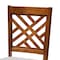 Baxton Studio Caron Modern and Contemporary Grey Fabric and Walnut Brown Finished Wood 7-Piece Dining Set 177-10547-10520-Zoro - alternate 5
